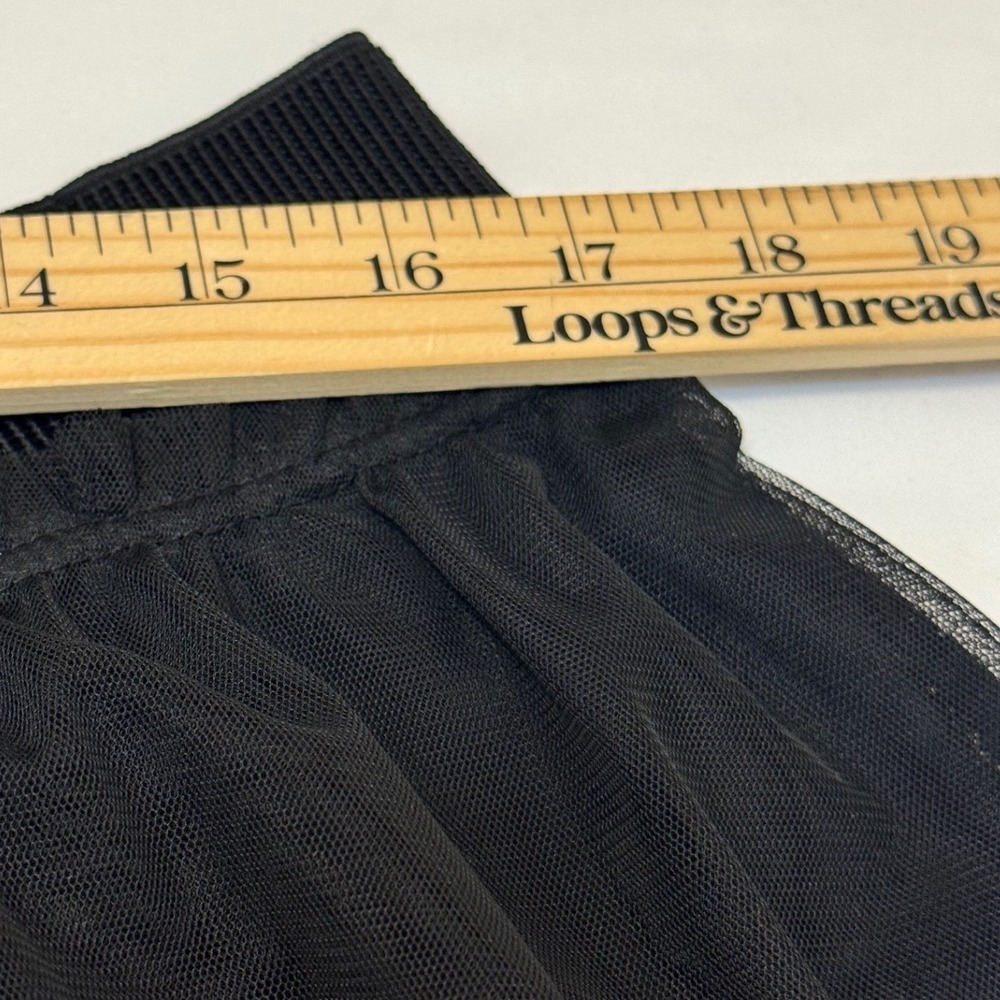 H&M Black Mesh Tulle Midi Skirt Size M NWT Romantic Witchy Balletcore Ethereal - Picture 5 of 5